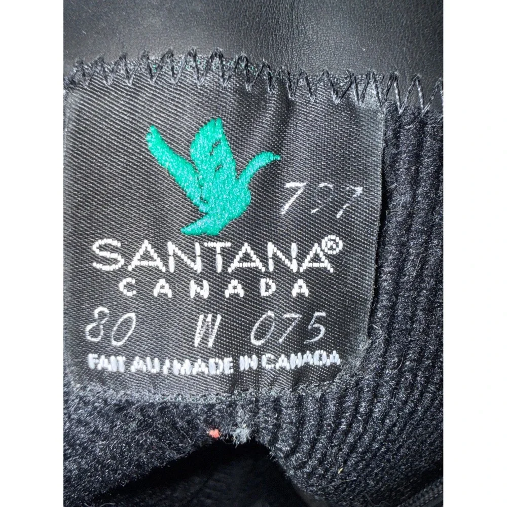 Santana Canada Black Leather Waterproof Tall Boots Size 8 Equestrian Minimalist